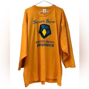 Squak Squad point university Skyhawks yellow practice jersey men’s size L Kamazu